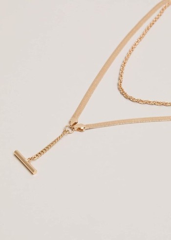 Phase Eight Gold Snake Chain T-Bar Jewellery Gold USA | 5871239-TN